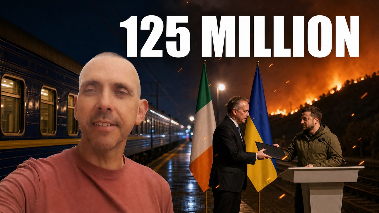 Martin in Ukraine with 125 million euro as Slieve Bloom burns